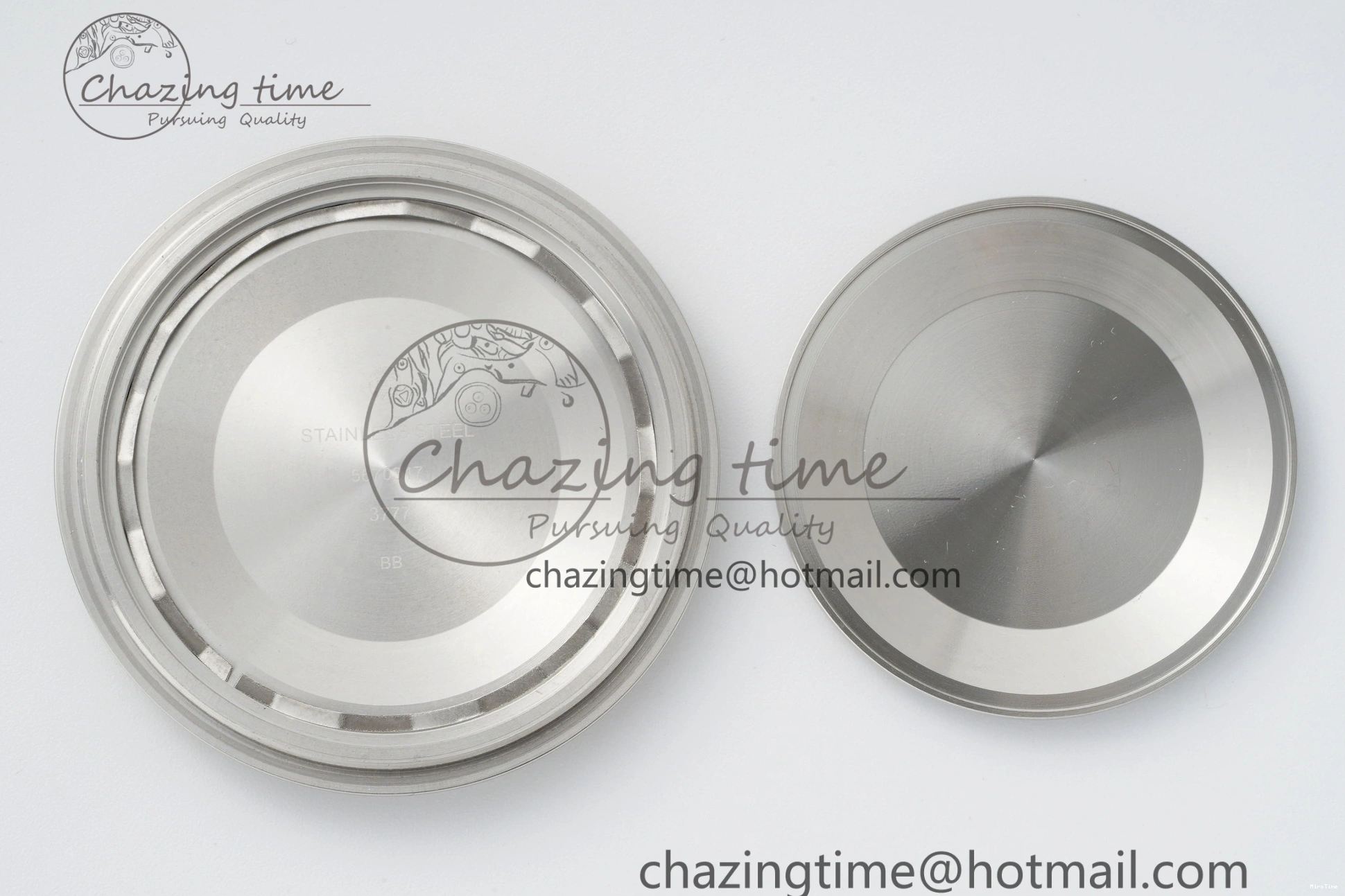 MIROTIME 0423 Pilot Chrono SS AZF 1:1 Best Edition Blue Dial on Brown Leather Strap A TimelessDesign 7060